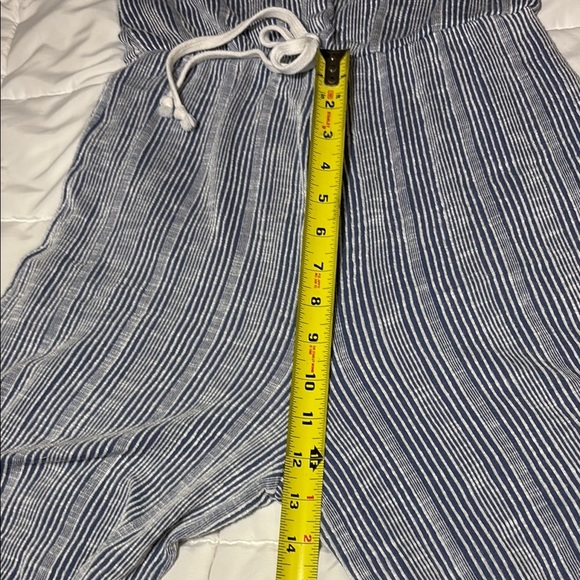 Striped Blue and White Jumpsuit Caution to the Wind - Picture 6 of 11